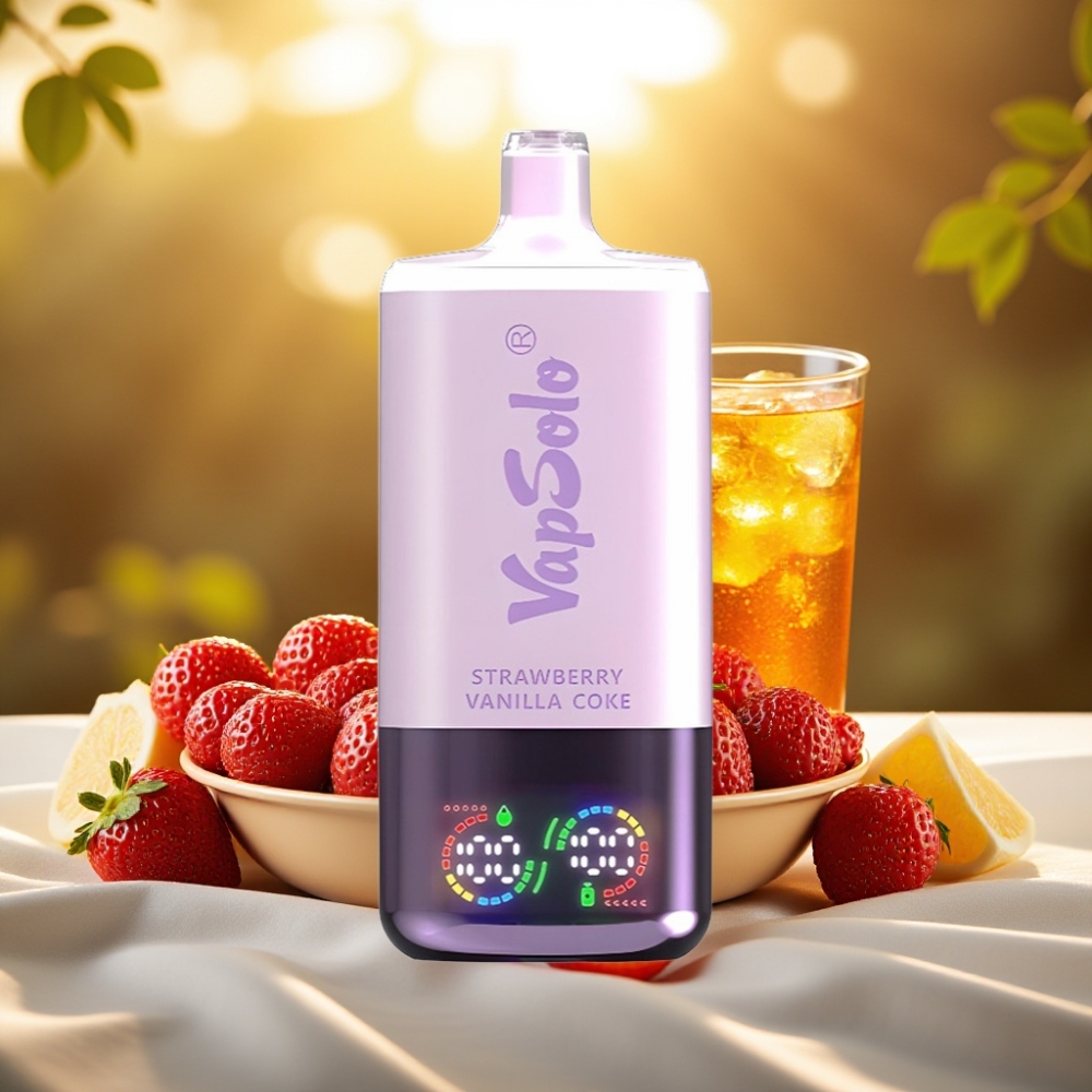 VapSolo Triple 30000 Puffs - 40ml, 20/50 mg/ml, Type-C, Fraise Vanille Coke