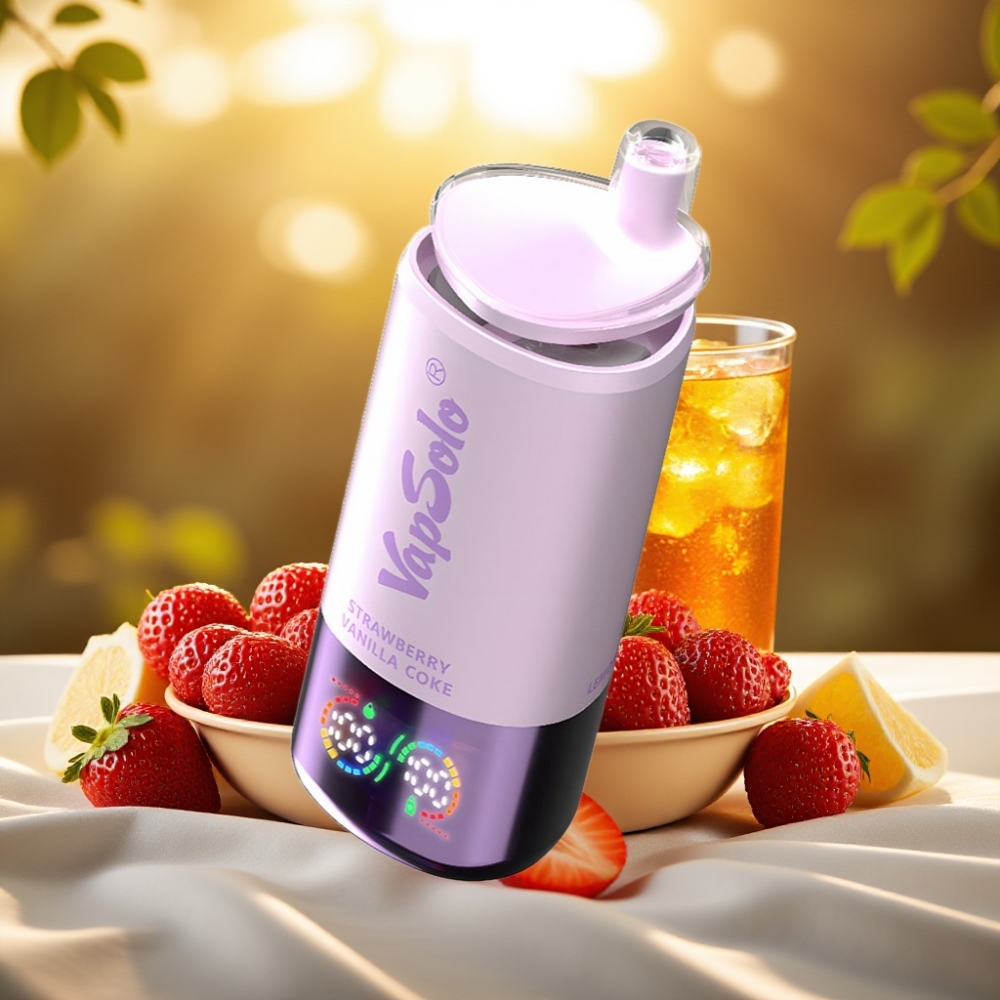 VapSolo Triple 30000 Puffs - 40ml, 20/50 mg/ml, Type-C, Fraise Vanille Coke