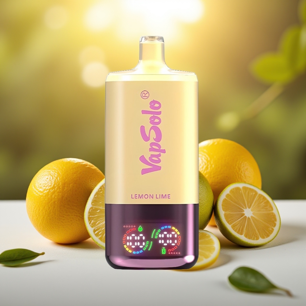 VapSolo Triple 30000 Puffs Citron Vert – 40ml, 20/50mg/ml, 3 réservoirs, Type-C
