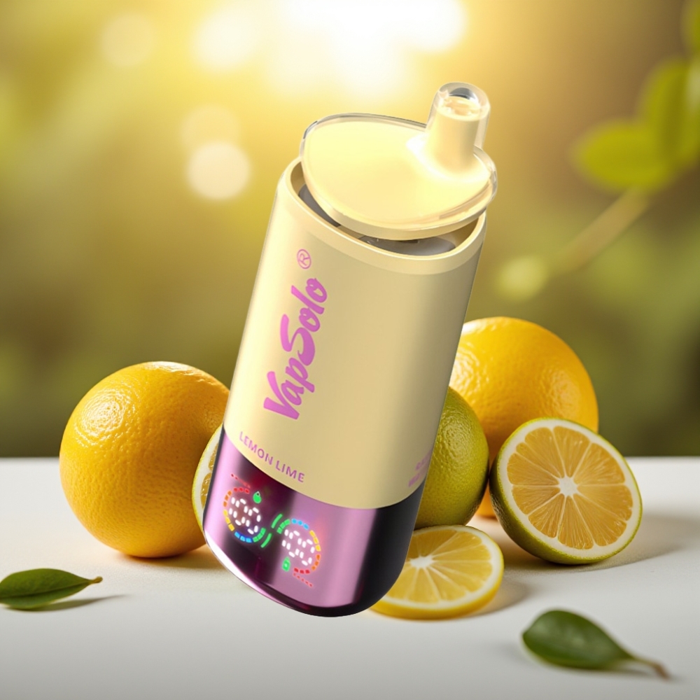 VapSolo Triple 30000 Puffs Citron Vert – 40ml, 20/50mg/ml, 3 réservoirs, Type-C