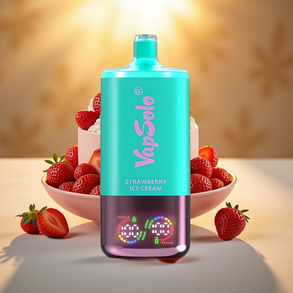 VapSolo Triple 30000 Puffs Fraise Glace - 40ml, 20/50 mg/ml, Type-C