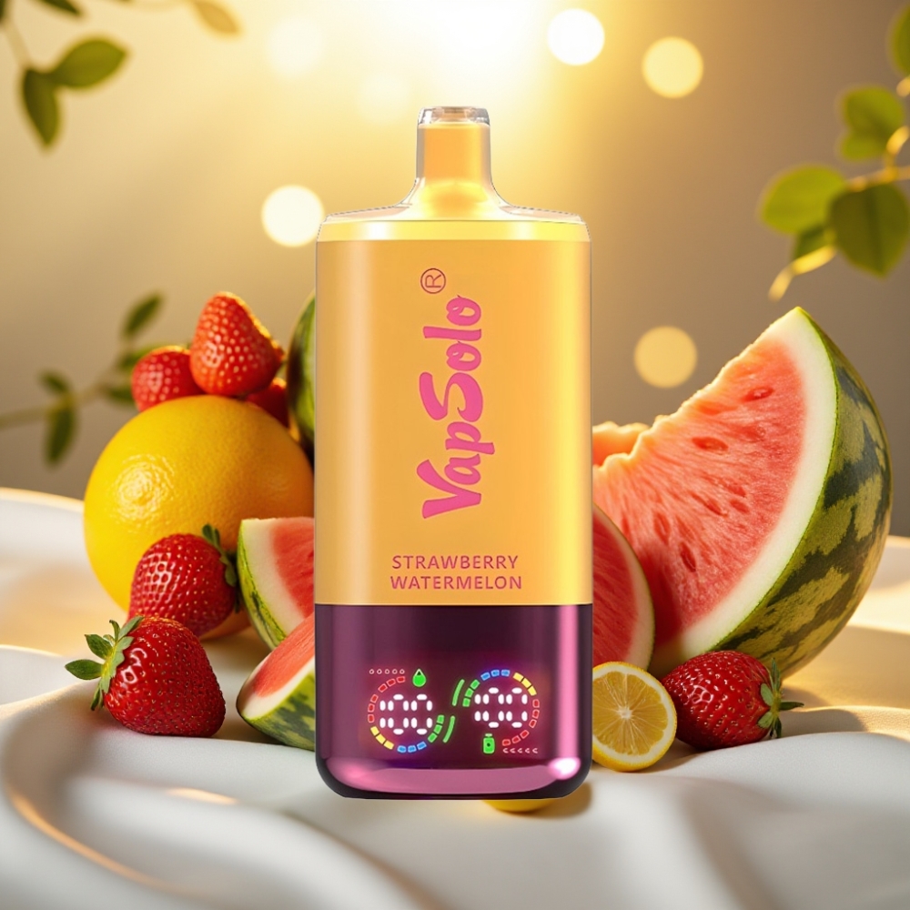 VapSolo Triple 30000 Puffs Fraise Pastèque & Citron Pêche - 40ml, 20/50mg/ml, Type-C