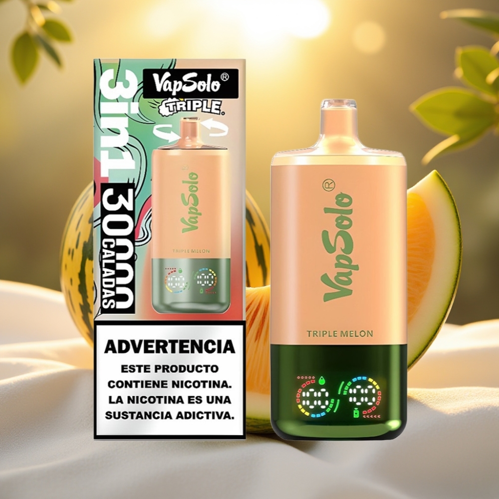 VapSolo Triple 30000 Triple Melon 40ml 20mg/50mg Type-C