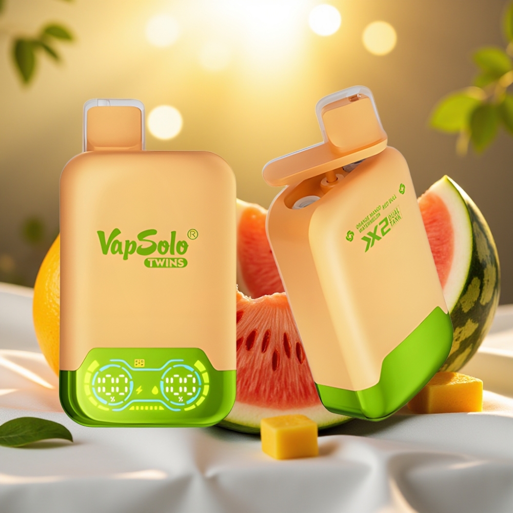 Vapsolo Twins 20000 Puffs Orange Mangue Pastèque & Red Bull - 40ml, 20mg/ml/50mg/ml, Type-C