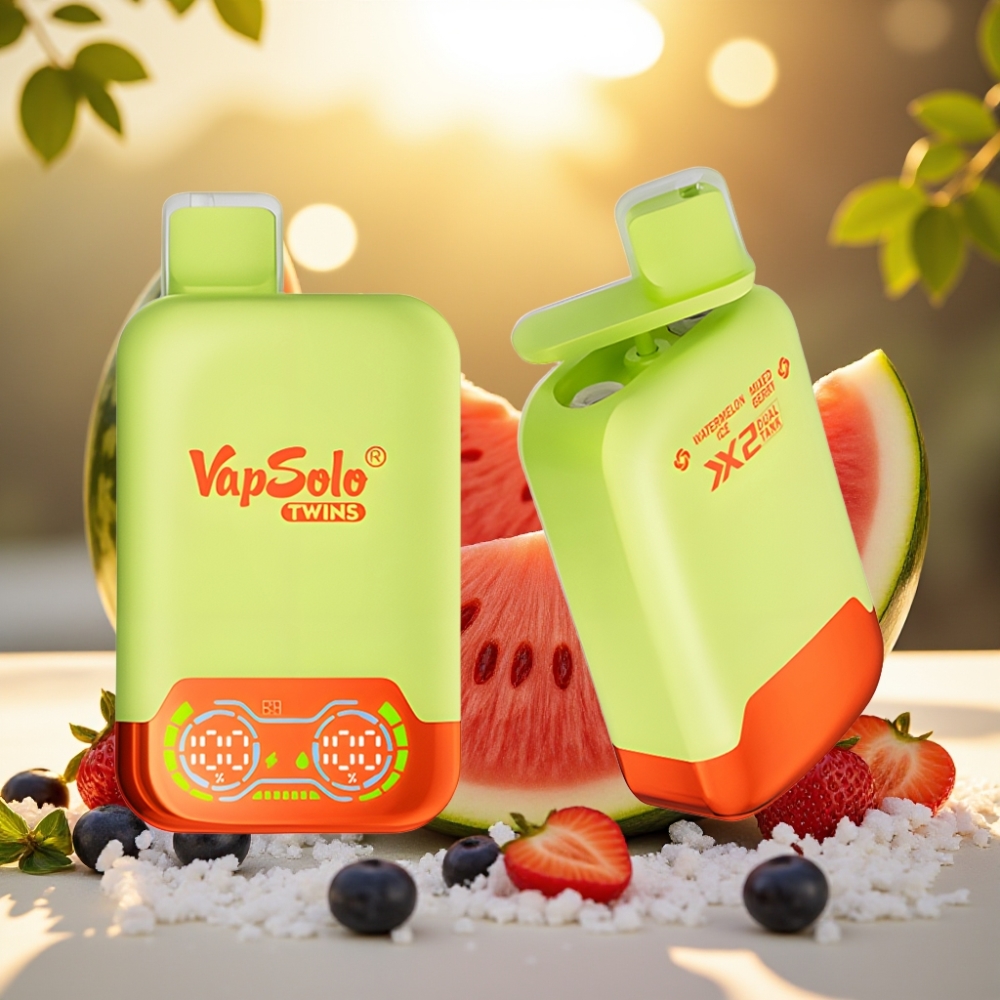 Vapsolo Twins 20000 Puffs Pastèque Glacée & Baies Mixtes 40ml 20mg/50mg Type-C