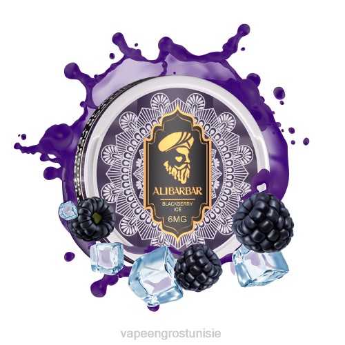 Cigarette Electronique Grossiste - glace aux mûres NHPL64 ALIBARBAR pochette de nicotine