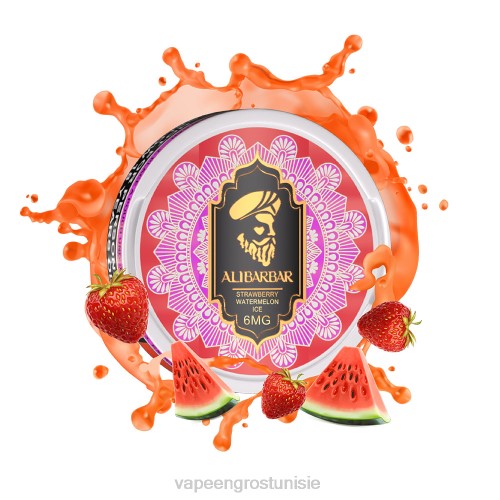 Vapoteuse En Gros - glace à la fraise et à la pastèque NHPL53 ALIBARBAR pochette de nicotine