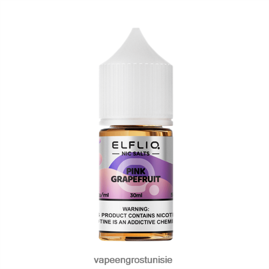 Cigarette Electronique Grossiste - ELFBAR ELFLIQ nic sel 30ml pamplemousse rose 4T200N24