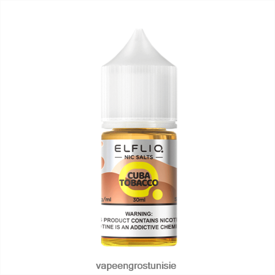Cigarette Électronique Prix Tunisie - ELFBAR ELFLIQ nic sel 30ml tabac à Cuba 4T200N16