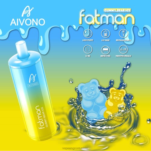 Vape En Gros Tunisie - Aivono FATMAN 6800 glace à l\'ours gommeux 2D68632