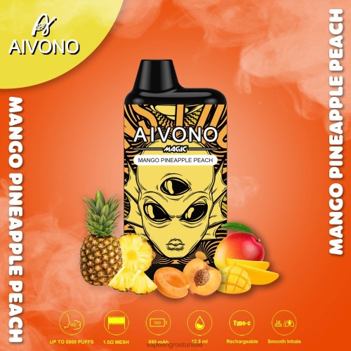 Cigarette Électronique Tunisie - Aivono AIM MAGIC cigarette de boîte de 5800 bouches mangue ananas pêche 2D68688