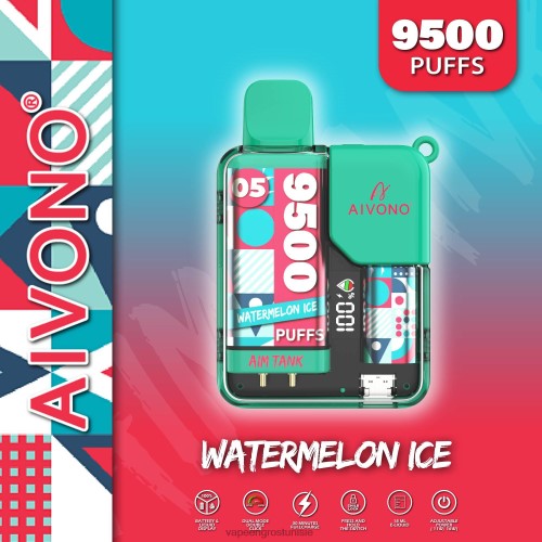 Cigarette Électronique Jetable - Aivono AIM TANK 9500 glace à la pastèque 2D68637