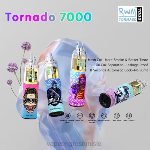 Vape En Gros - jetable NHPL1 RandM Tornado 7000 5%
