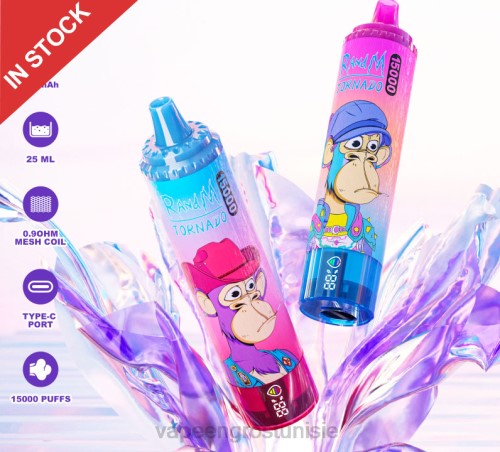 Vapoteuse En Gros - jetable NHPL3 RandM Tornado 15000 5%