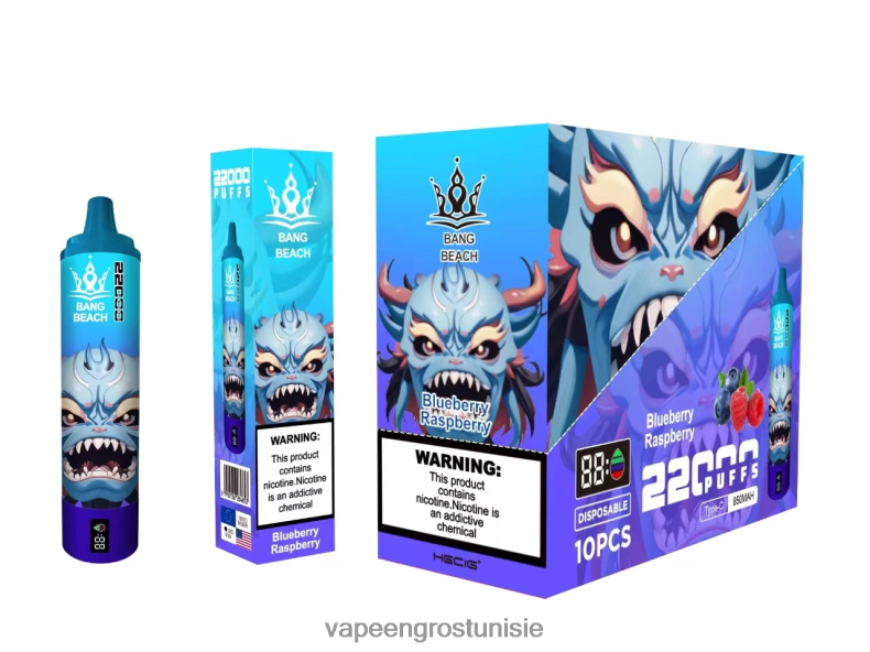 Cigarette Electronique Grossiste - Bang Beach Écran intelligent de 22 000 bouffées myrtille framboise LV0DLZ14