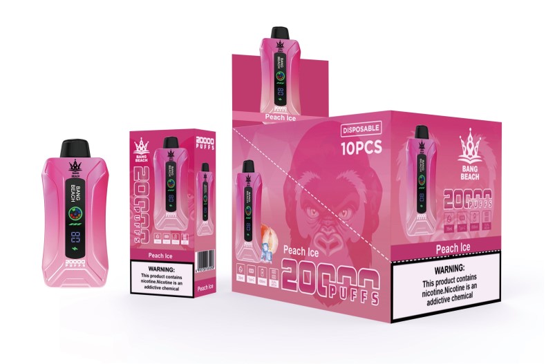 Cigarette Électronique Jetable Prix - Bang Beach Vape à écran intelligent de 20 000 bouffées glace à la pêche LV0DLZ9