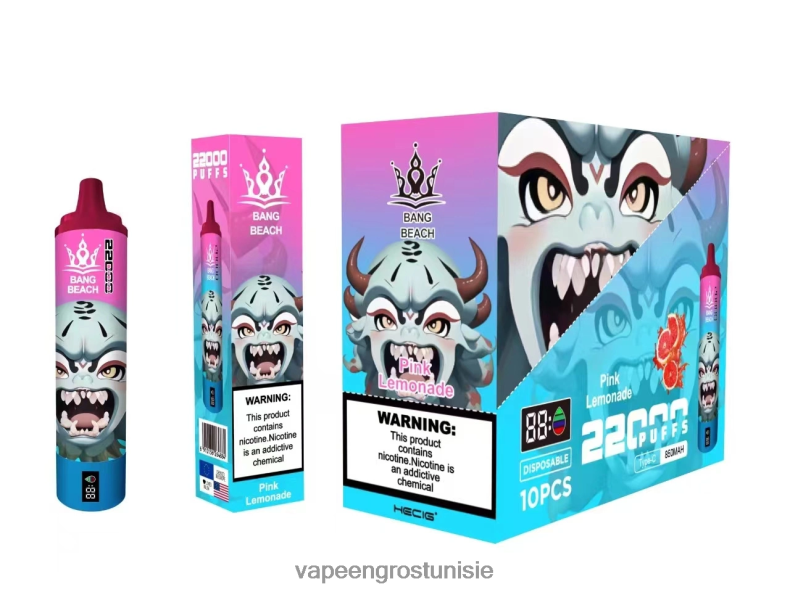 Cigarette Électronique Prix - Bang Beach Écran intelligent de 22 000 bouffées limonade rose LV0DLZ15