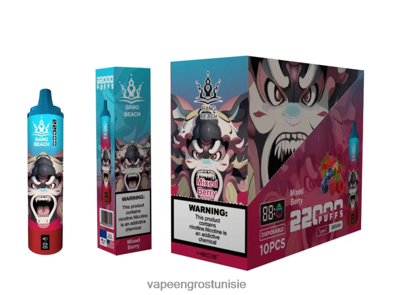 Vape En Gros - Bang Beach Écran intelligent de 22 000 bouffées baies mélangées LV0DLZ21