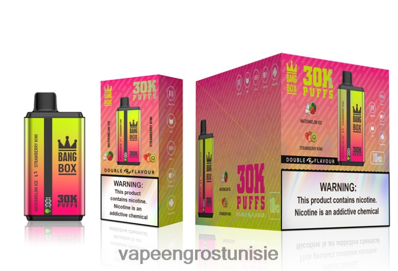 Cigarette Electronique Grossiste - Bang Box 30 000 bouffées double saveurs glace pastèque & fraise kiwi LV0DLZ62