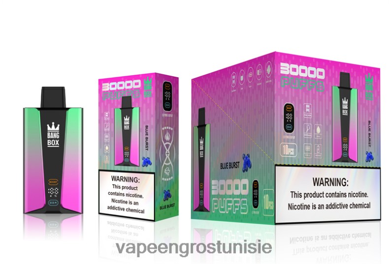 Cigarette Electronique Grossiste - Bang Box Écran intelligent de 30 000 bouffées éclat bleu LV0DLZ82