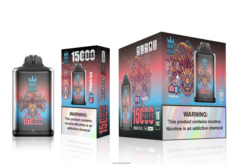 Cigarette Electronique Grossiste - Bang Box s1-15000 bouffées glace à la pêche LV0DLZ102