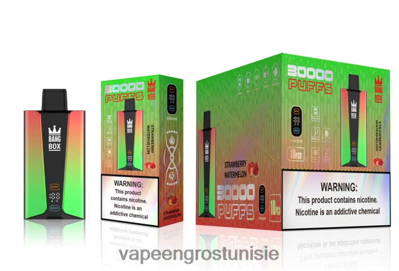 Cigarette Électronique Jetable - Bang Box Écran intelligent de 30 000 bouffées pastèque fraise LV0DLZ75