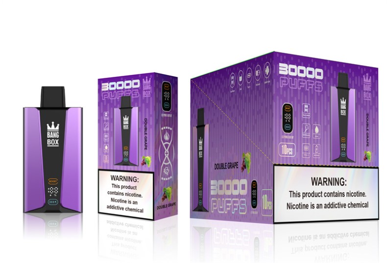 Cigarette Électronique Jetable - Bang Box Écran intelligent de 30 000 bouffées raisin double LV0DLZ85