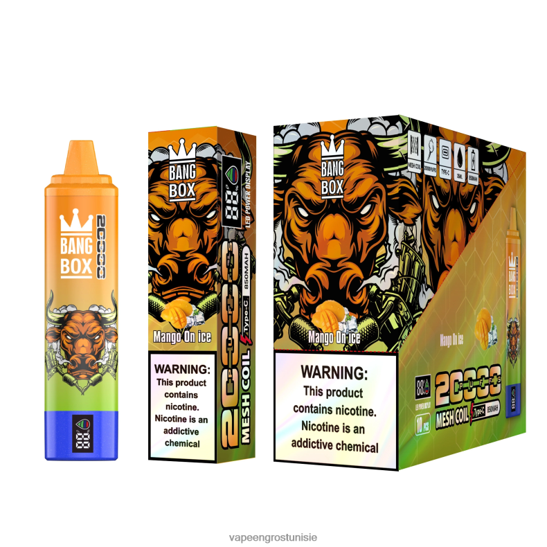 Cigarette Électronique Jetable Prix - Bang Box 20000 mangue sur glace LV0DLZ54