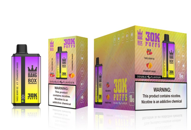 Cigarette Électronique Jetable Prix - Bang Box 30 000 bouffées double saveurs glace aux trois baies et mangue fraise LV0DLZ67