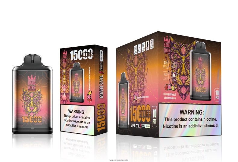 Cigarette Électronique Jetable Prix - Bang Box s1-15000 bouffées mangue pêche pastèque LV0DLZ107