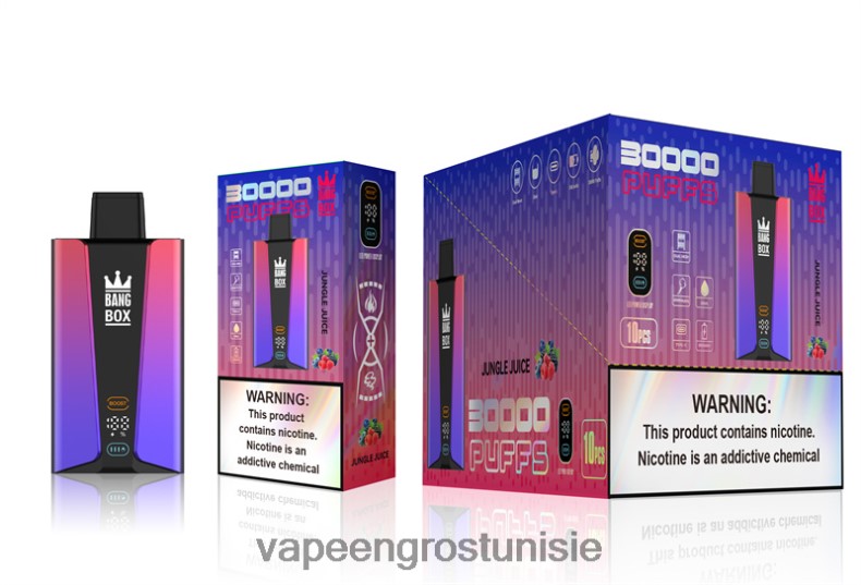 Cigarette Électronique Jetable Tunisie - Bang Box Écran intelligent de 30 000 bouffées jus de jungle LV0DLZ78