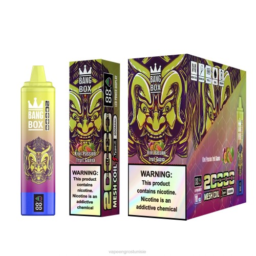 Cigarette Électronique Jetable - kiwi fruit de la passion goyave NHPL127 Bang Box 20000