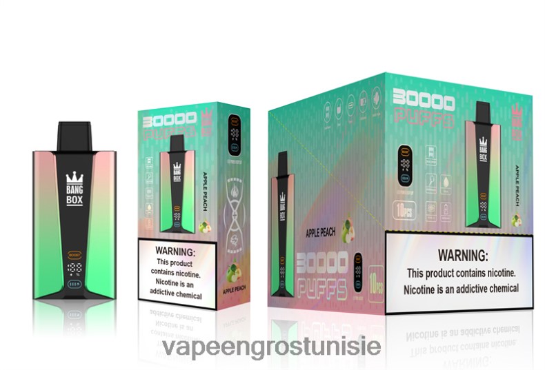 Cigarette Électronique Prix - Bang Box Écran intelligent de 30 000 bouffées pêche aux pommes LV0DLZ83