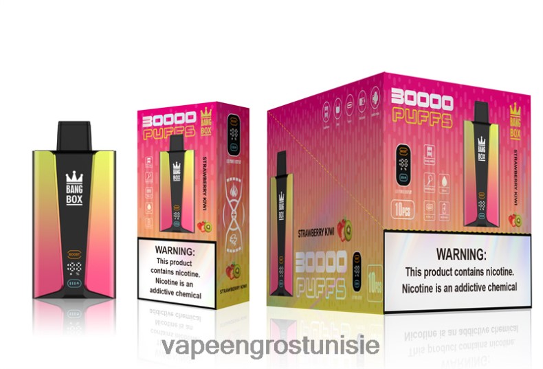 Cigarette Électronique Prix Tunisie - Bang Box Écran intelligent de 30 000 bouffées fraise-kiwi LV0DLZ74