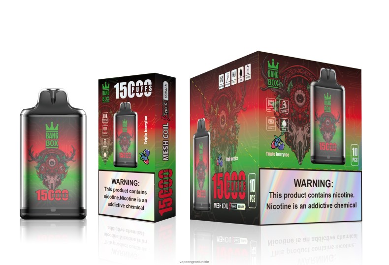 Cigarette Électronique Prix Tunisie - Bang Box s1-15000 bouffées glace aux trois baies LV0DLZ104