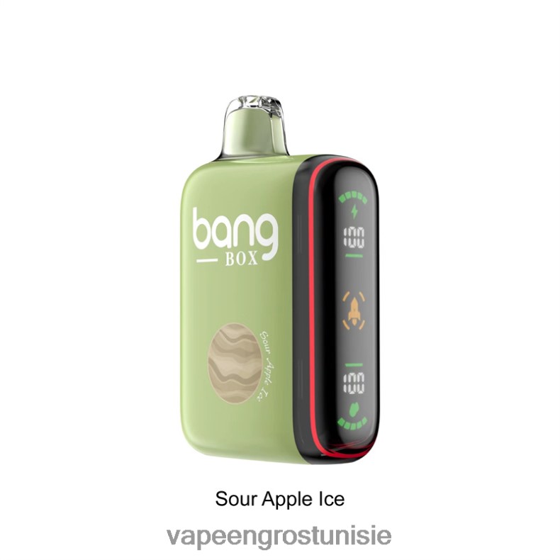 Cigarette Électronique Tunisie - Bang Box Affichage de puissance intelligent de 9 000 à 18 000 bouffées glace à la pomme aigre LV0DLZ28