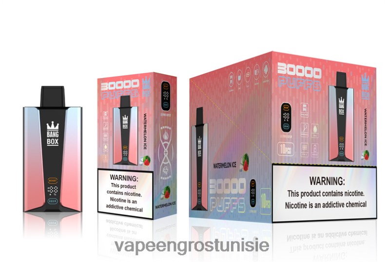 Cigarette Électronique Tunisie - Bang Box Écran intelligent de 30 000 bouffées glace à la pastèque LV0DLZ86