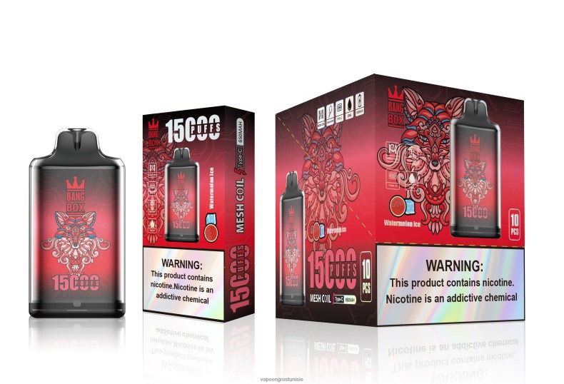 Cigarette Électronique Tunisie - Bang Box s1-15000 bouffées glace à la pastèque LV0DLZ106