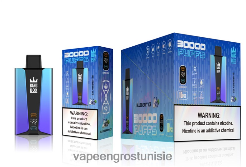 Vape En Gros - Bang Box Écran intelligent de 30 000 bouffées glace aux myrtilles LV0DLZ79