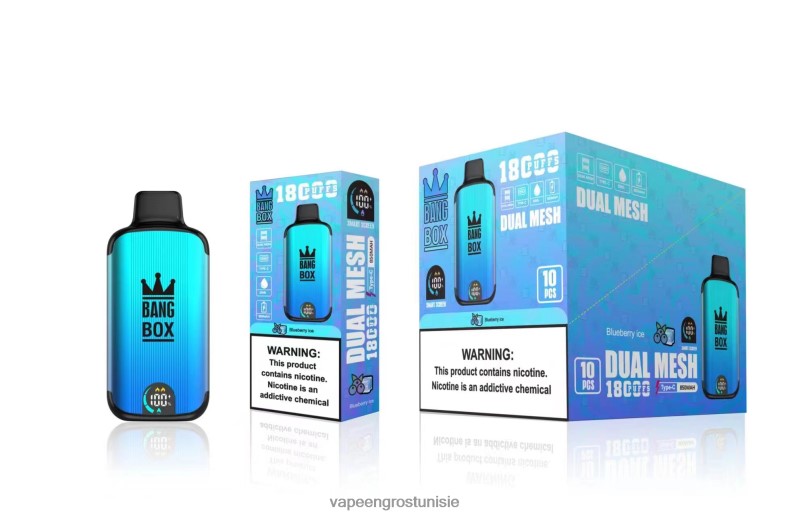 Vape En Gros Tunisie - Bang Box 18000 bouffées glace aux myrtilles LV0DLZ90