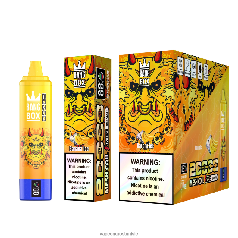 Vape En Gros Tunisie - Bang Box 20000 glace à la banane LV0DLZ57