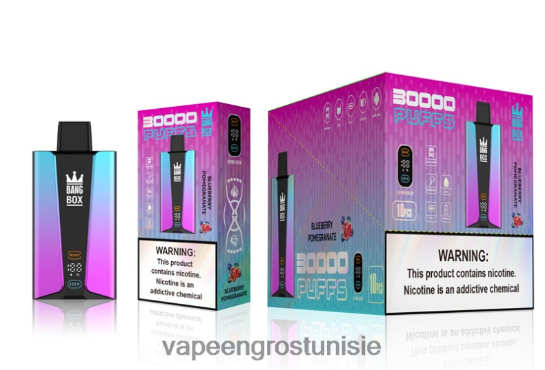 Vape En Gros Tunisie - Bang Box Écran intelligent de 30 000 bouffées Pomgerante aux myrtilles LV0DLZ80