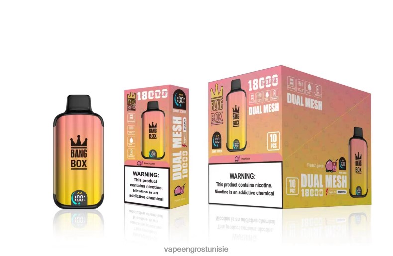 Vapoteuse En Gros - Bang Box 18000 bouffées jus de pêche LV0DLZ91