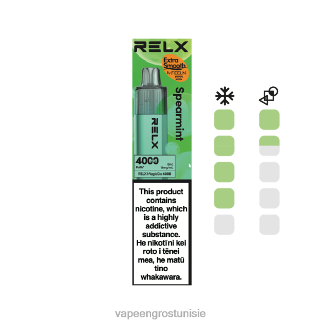Vapoteuse En Gros - RELX MagicGo 4000 vapes jetables menthe verte 2B62N3