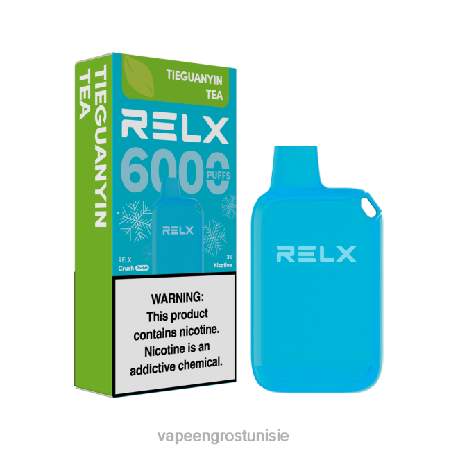Vape En Gros Tunisie - RELX Crush Pocket 6000 glacé thé tieguanyin 2B62N22