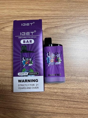 Cigarette Électronique Tunisie - glace aux raisins NHPL88 IGET BAR 3500 5% de nicotine