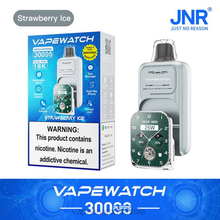 Cigarette Électronique Jetable Tunisie - JNR montre vape N82210 glace à la fraise