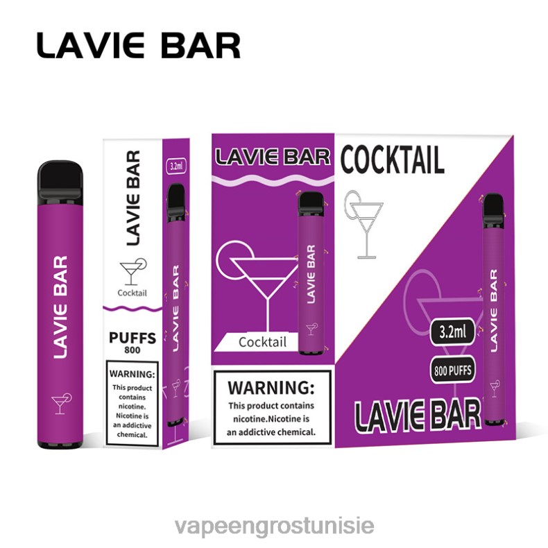Vape En Gros Tunisie - LAVIE BAR 800 bouffées 80XZV312 cocktail