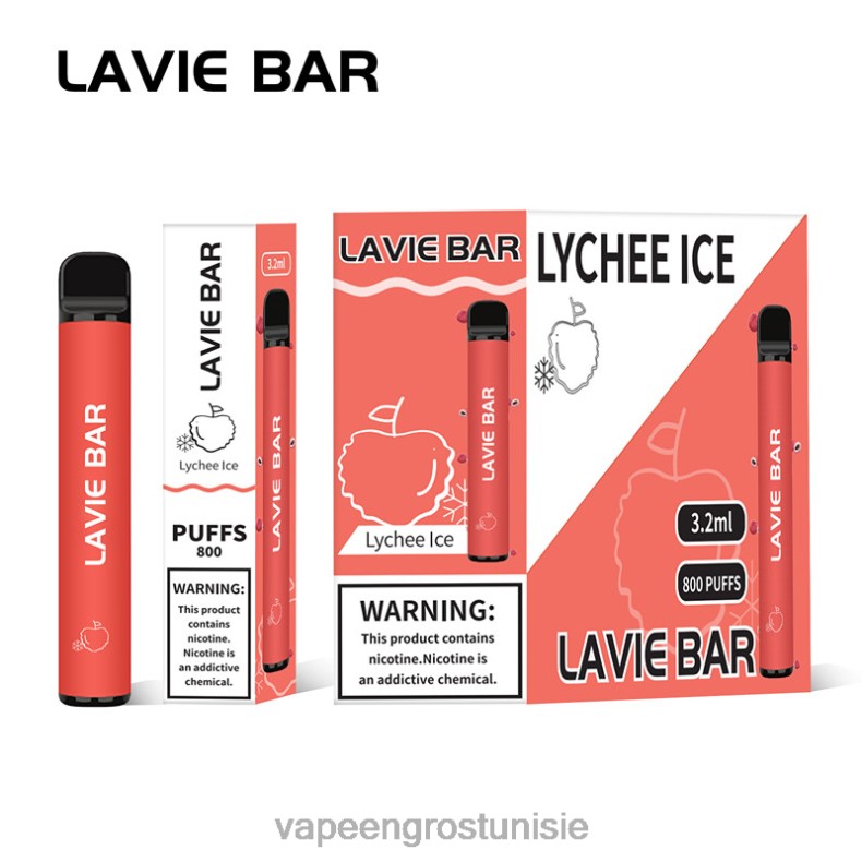 Vapoteuse En Gros - LAVIE BAR 800 bouffées 80XZV313 glace au litchi