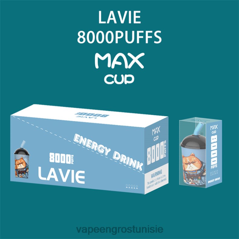 Cigarette Électronique Jetable Prix - LAVIE Max Cup 8000 bouffées 80XZV259 boisson énergisante
